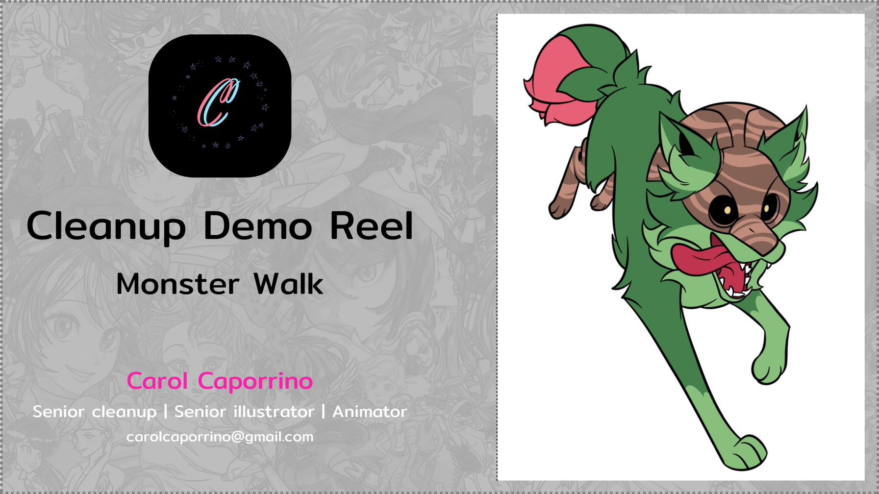 Monster Walk - Cleanup Demo Reel - Carol Caporrino
